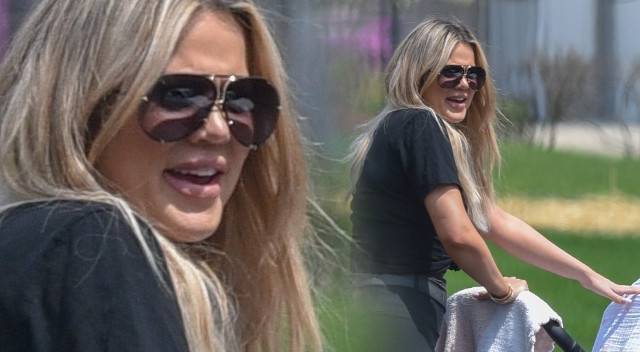 PIERWSZE zdjęcia Khloe Kardashian na spacerze z córką