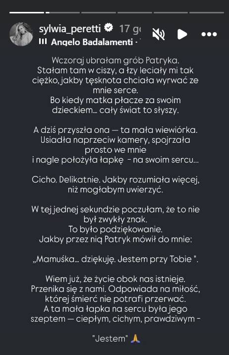 Sylwia Peretti odwiedziła grób syna, fot. Instagram
