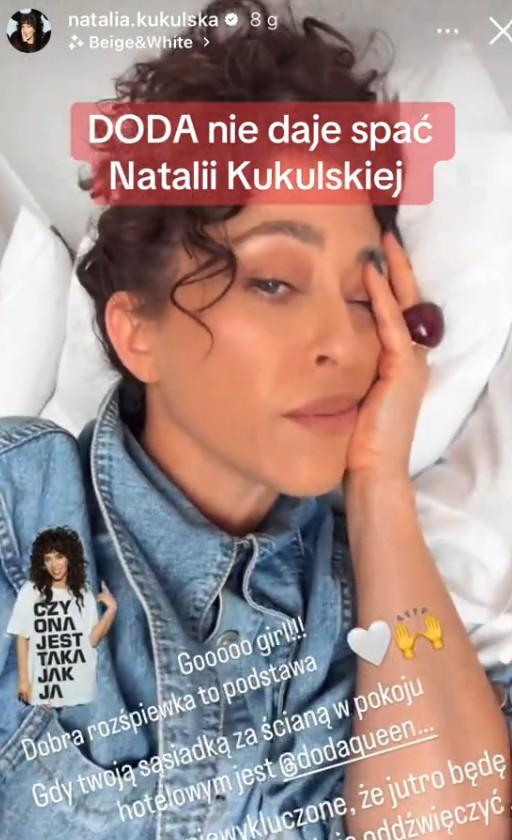 Natalia Kukulska nie mogła zasnąć przez Dodę, fot. TikTok.com