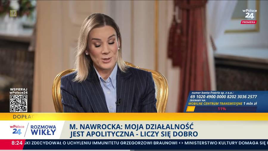 Marta Nawrocka, fot.: screen W Polsce 24