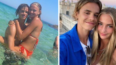 Romeo Beckham CAŁUJE swoją dziewczynę. Urocze?