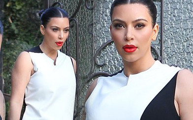 Kim Kardashian trudno ukryć ciążowy brzuszek (FOTO)