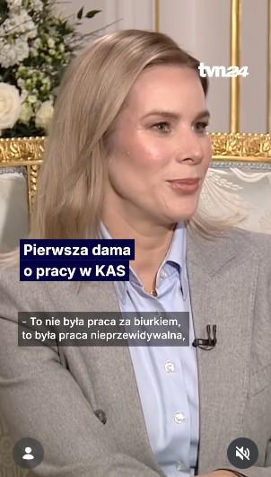 Marta Nawrocka o pierwszej pracy, fot. Instagram