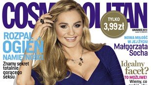Małgorzata Socha kilka tygodni po porodzie na okładce Cosmo