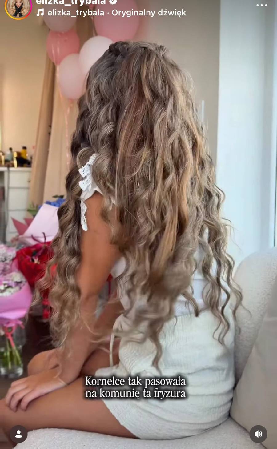Eliza Trybała kulisy komunii córki/Instagram/elizka_trybala