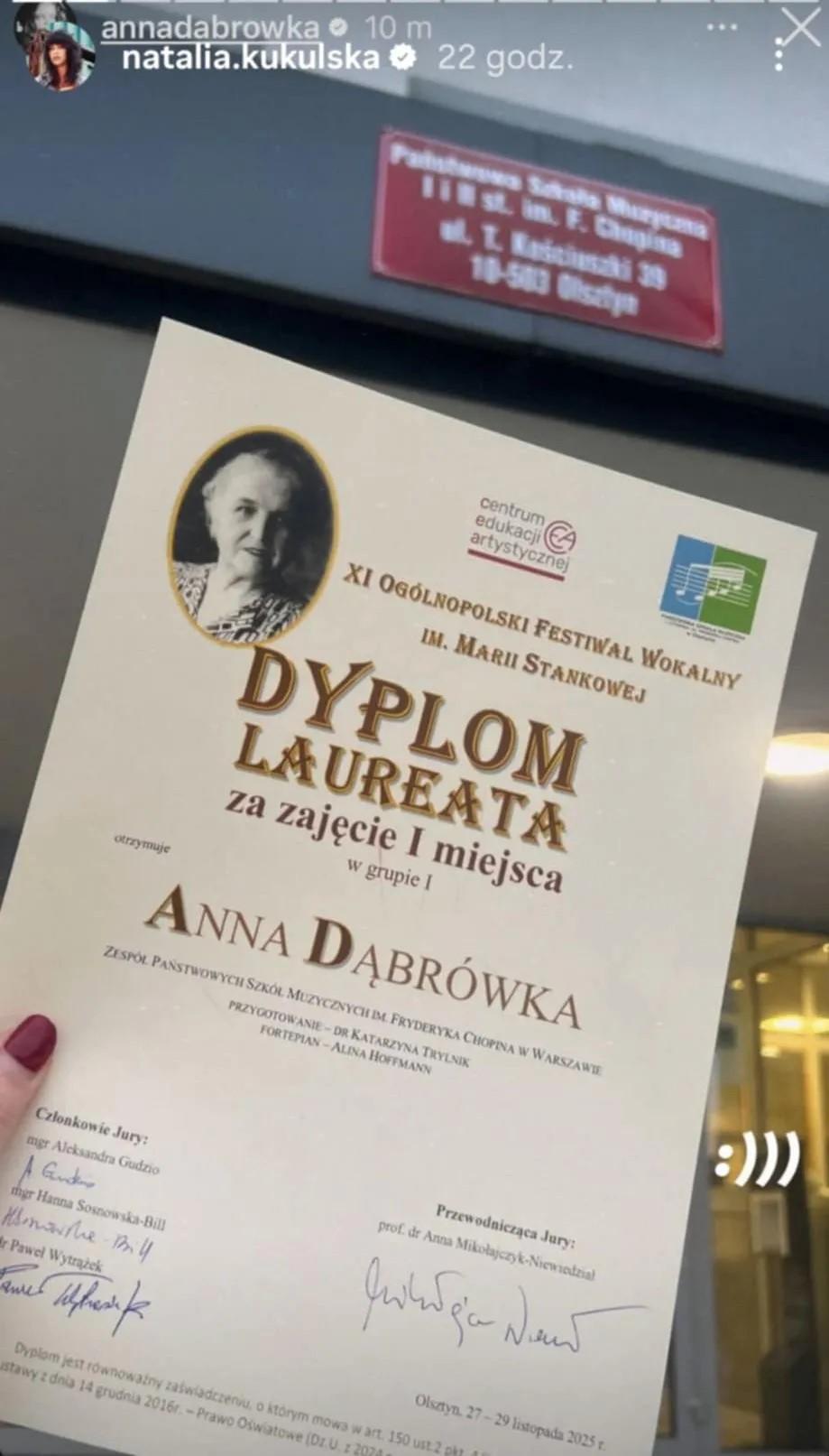 20-letnia córka Kukulskiej z wielkim sukcesem fot. Instagram