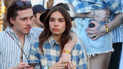 Bracia Beckham na Coachella 2019. Czułe uściski i pocałunki Brooklyna z dziewczyną (ZDJĘCIA)