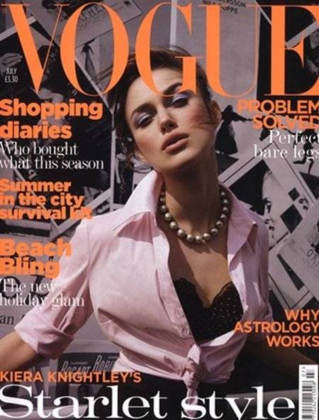 Keira Knightley na okładkach Vogue