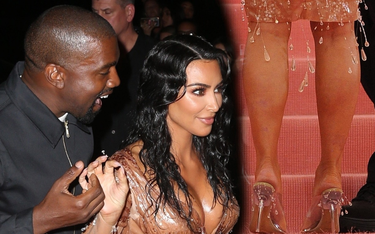 Kim Kardashian z mokrymi włosami na GALI MET 2019