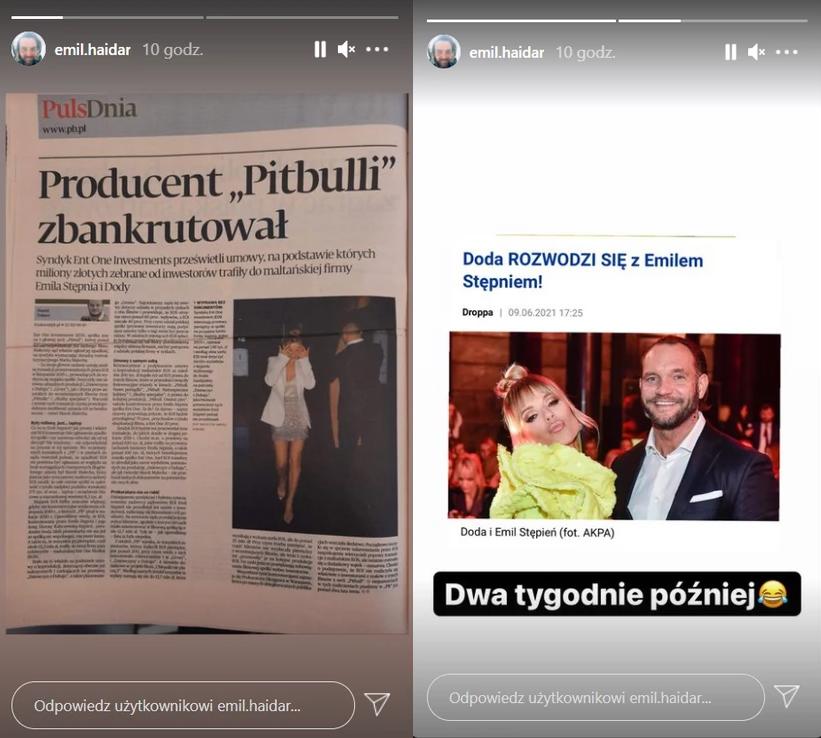 Haidar o rozwodzie Dody