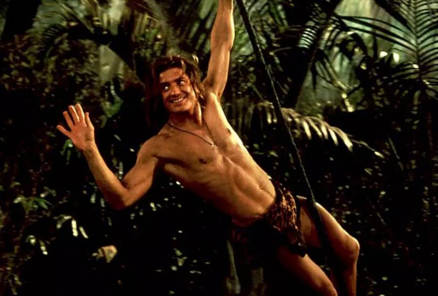 Brendan Fraser, fot. Kadr z filmu: "George prosto z drzewa"