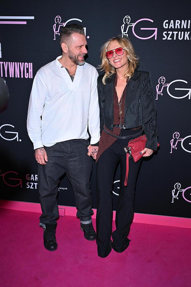 Patrycja Markowska z mężem Tomaszem na premierze "Facet z papieru", fot. KAPiF