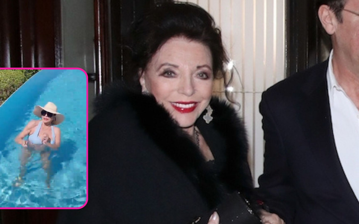 Szaleństwo! 89-letnia Joan Collins w błękitnym bikini [WIDEO]