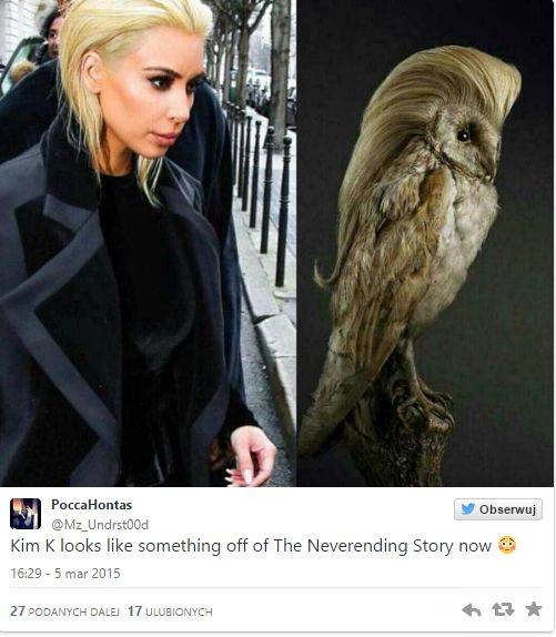 Memy z jasnymi włosami Kim Kardashian