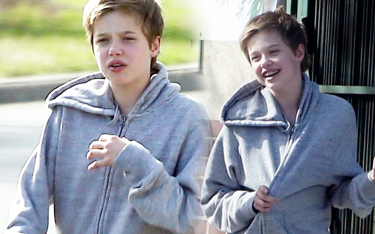 Shiloh Jolie Pitt z ochroniarzem na spacerze (ZDJĘCIA)