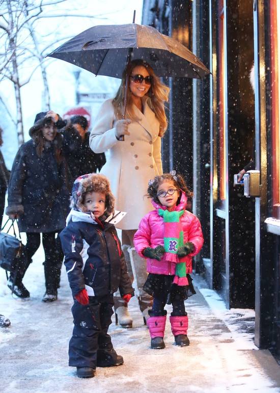 Mariah Carey z dziećmi w Aspen – zima 2013