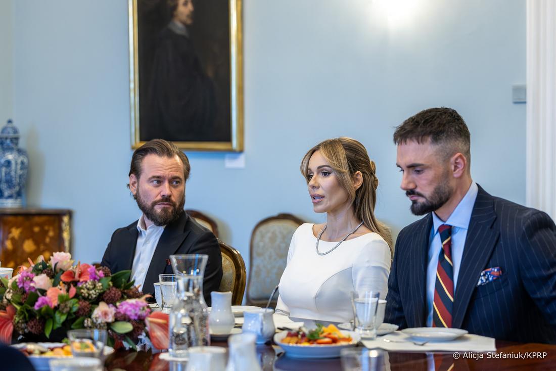 Doda na spotkaniu z Martą i Karolem Nawrockimi, fot. KPRP