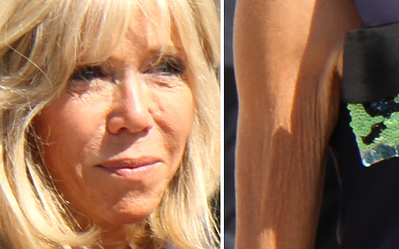 Brigitte Macron założyła mini i odsłoniła ramiona, a tam… (ZDJĘCIA)