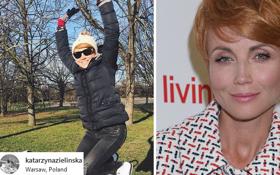 Kasia Zielińska na pierwszych spacerach z synkiem (Instagram)