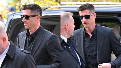 Robert Lewandowski na pogrzebie Jacka Magiery. Przyjechał prosto z lotniska