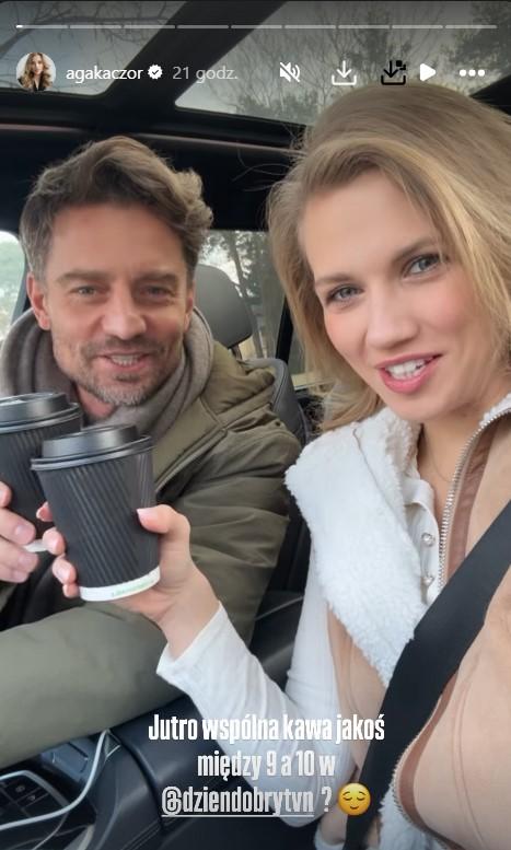 Agnieszka Kaczorowska i Marcin Rogacewicz fot. Instagram