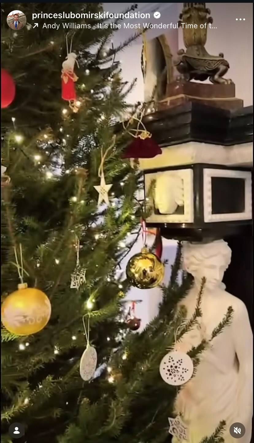 Świąteczny wystrój Lubomirskich/Instagram/princeslubomirskifoundation