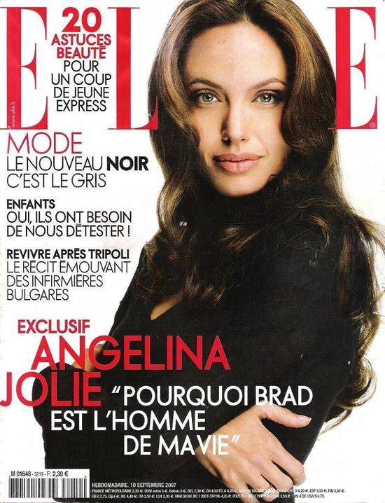 Angelina Jolie na okładkach Elle