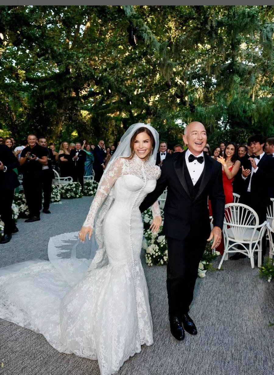 Suknia ślubna Lauren Sanchez RĘCZNIE robiona w Mediolanie!