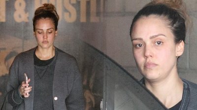 Zmęczona Jessica Alba wychodzi z siłowni (ZDJĘCIA)
