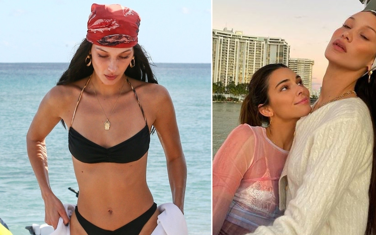 Piękne modelki w Miami. Bella Hadid, Kendall Jenner i Kourtney Kardashian na wspólnym wypoczynku (FOTO)