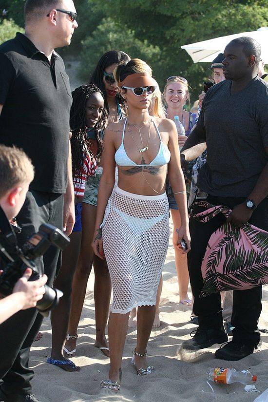 Rihanna na plaży w Sopocie