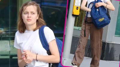 Zniesmaczona córka Angeliny Jolie i Brada Pitta przyłapana w drodze do szkoły (FOTO)