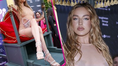 Niemal naga Derpieński wjechała na galę lektyką! Takiego show dawno nikt nie zrobił! (FOTO)