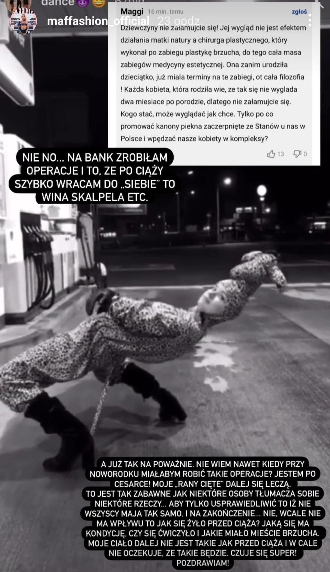 Maffashion o swojej sylwetce po porodzie