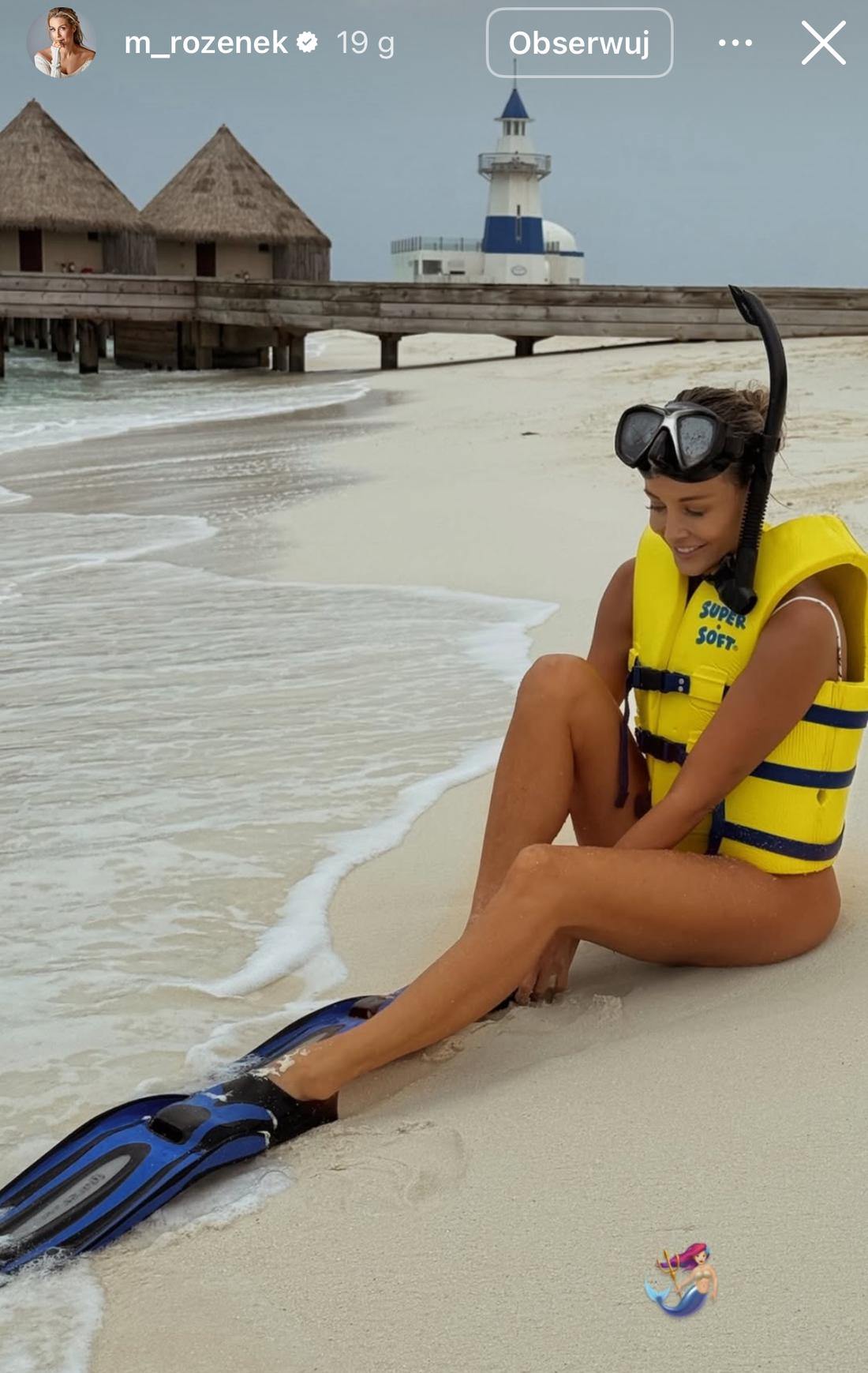 Małgorzata Rozenek-Majdan na Malediwach, fot. Instagram