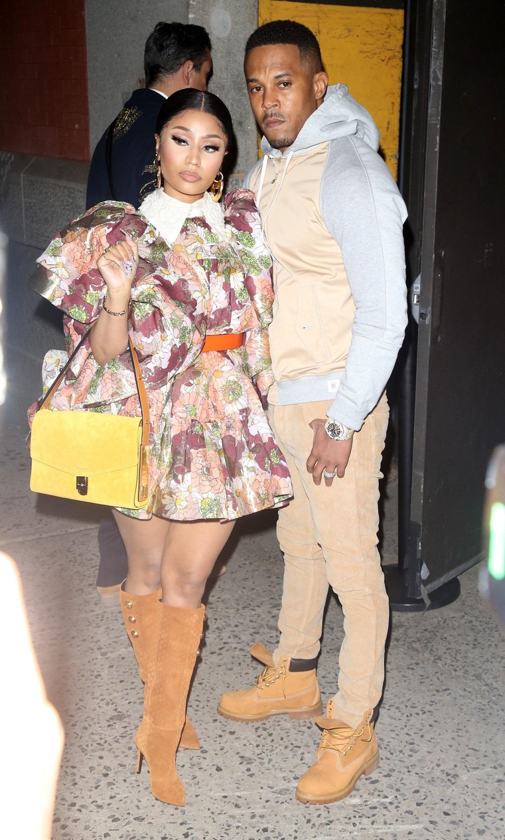 Nicki Minaj z mężem na pokazie mody. 