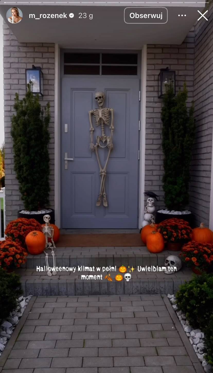 Tak Rozenek udekorowała swoją nową willę! Dynie i zwisające kościotrupy to dopiero początek…(FOTO)
