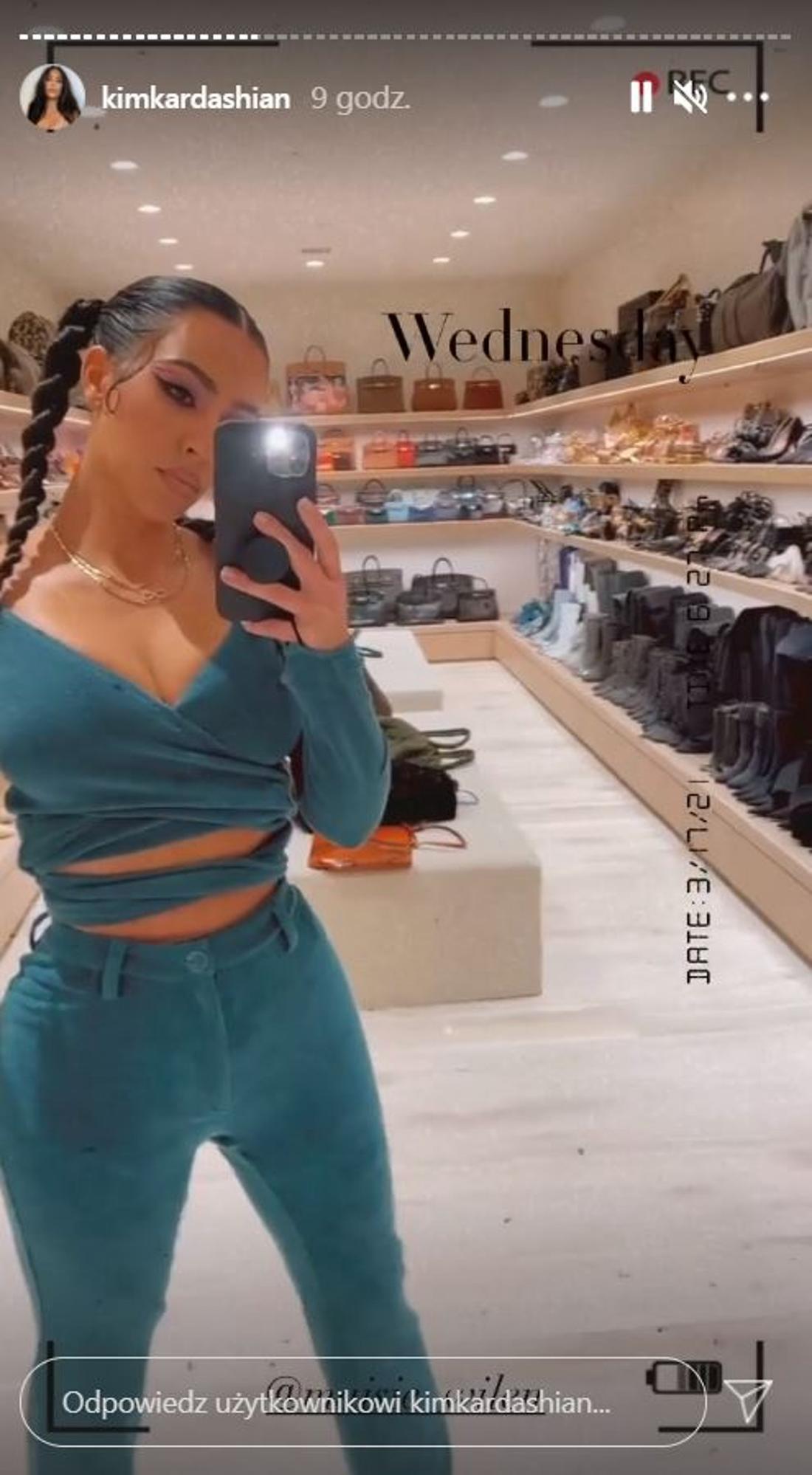 Garderoba Kim Kardashian - co za kolekcja butów i torebek! Kim Kardashian pokazała garderobę.