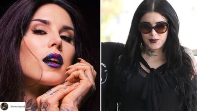 Czarna i CIĘŻARNA Kat Von D na spacerze! Tym razem przesadziła?