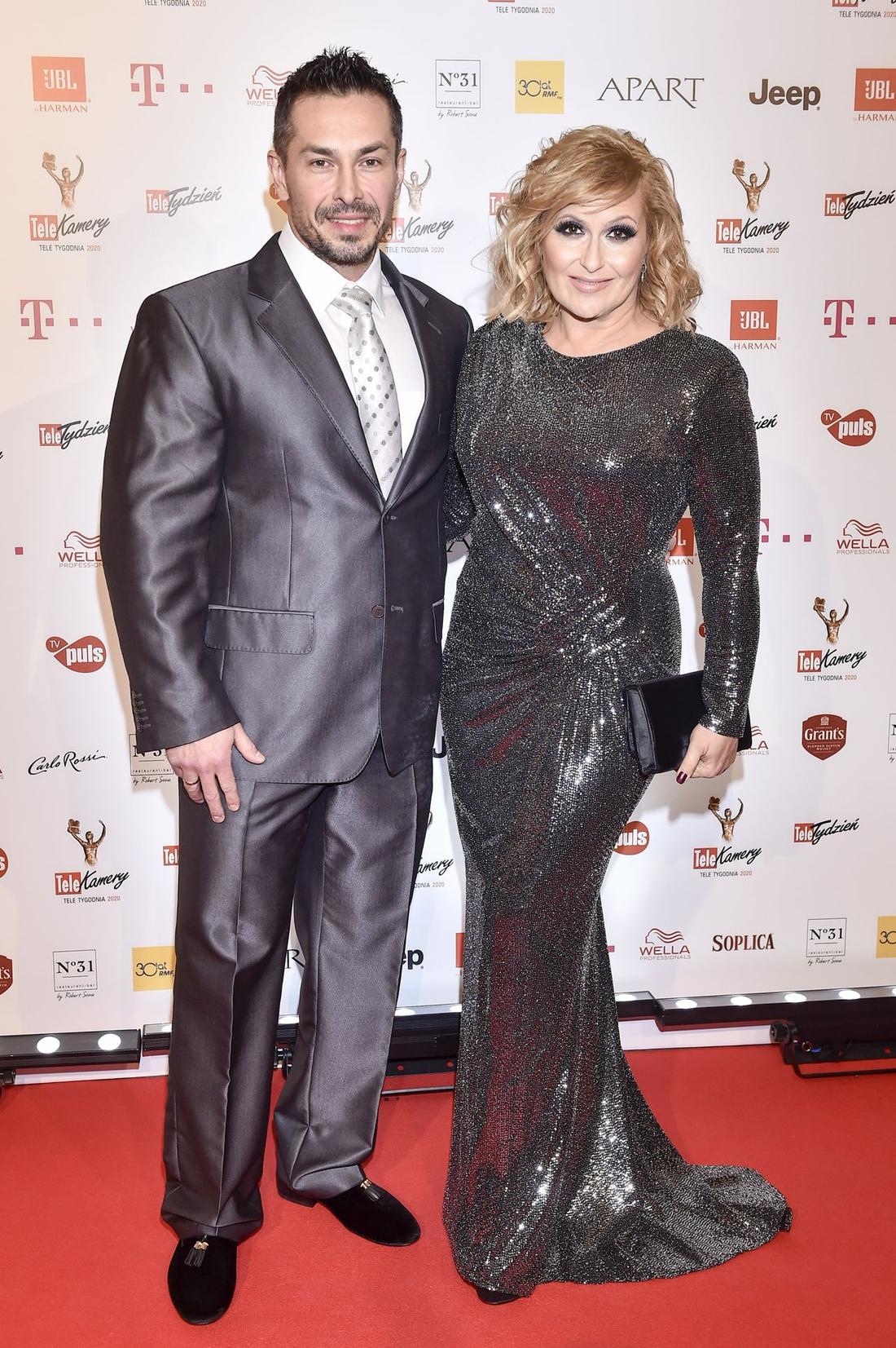 Katarzyna Skrzynecka i Marcin Łopucki na ściance