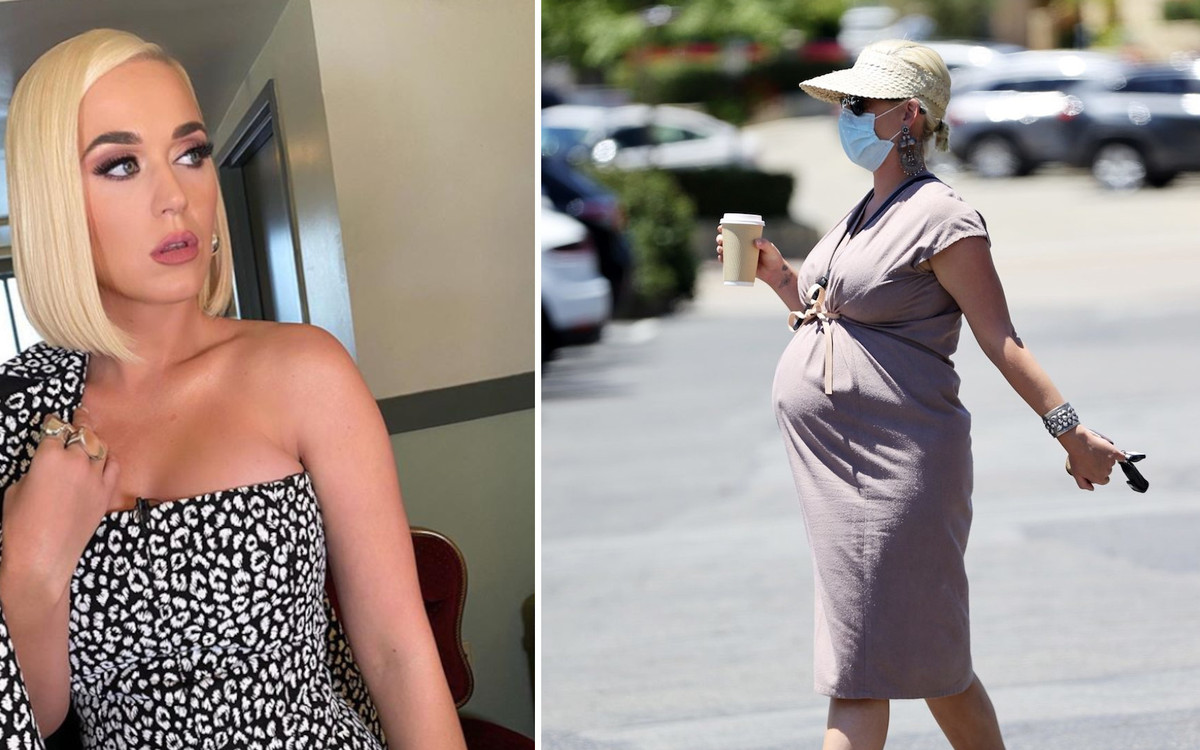 Katy Perry tańczy na ulicy i odsłania OGROMNY brzuch