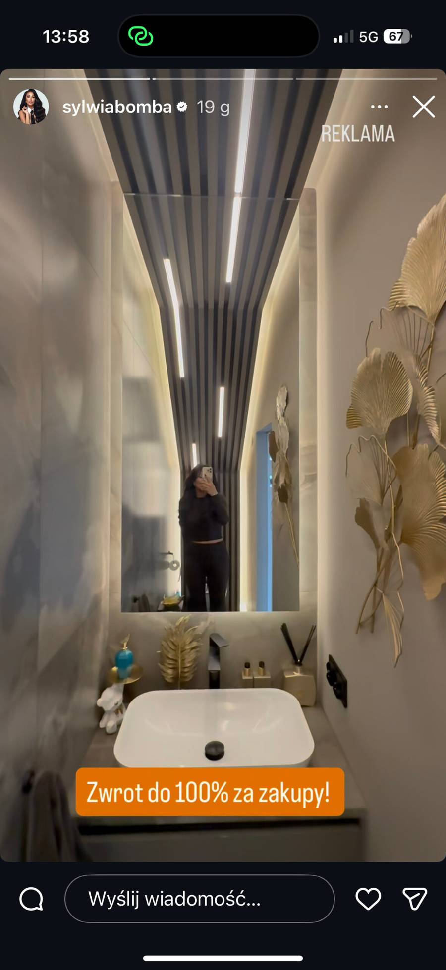 Kosmiczna łazienka Sylwii Bomby. To cudo z Temu robi całą robotę