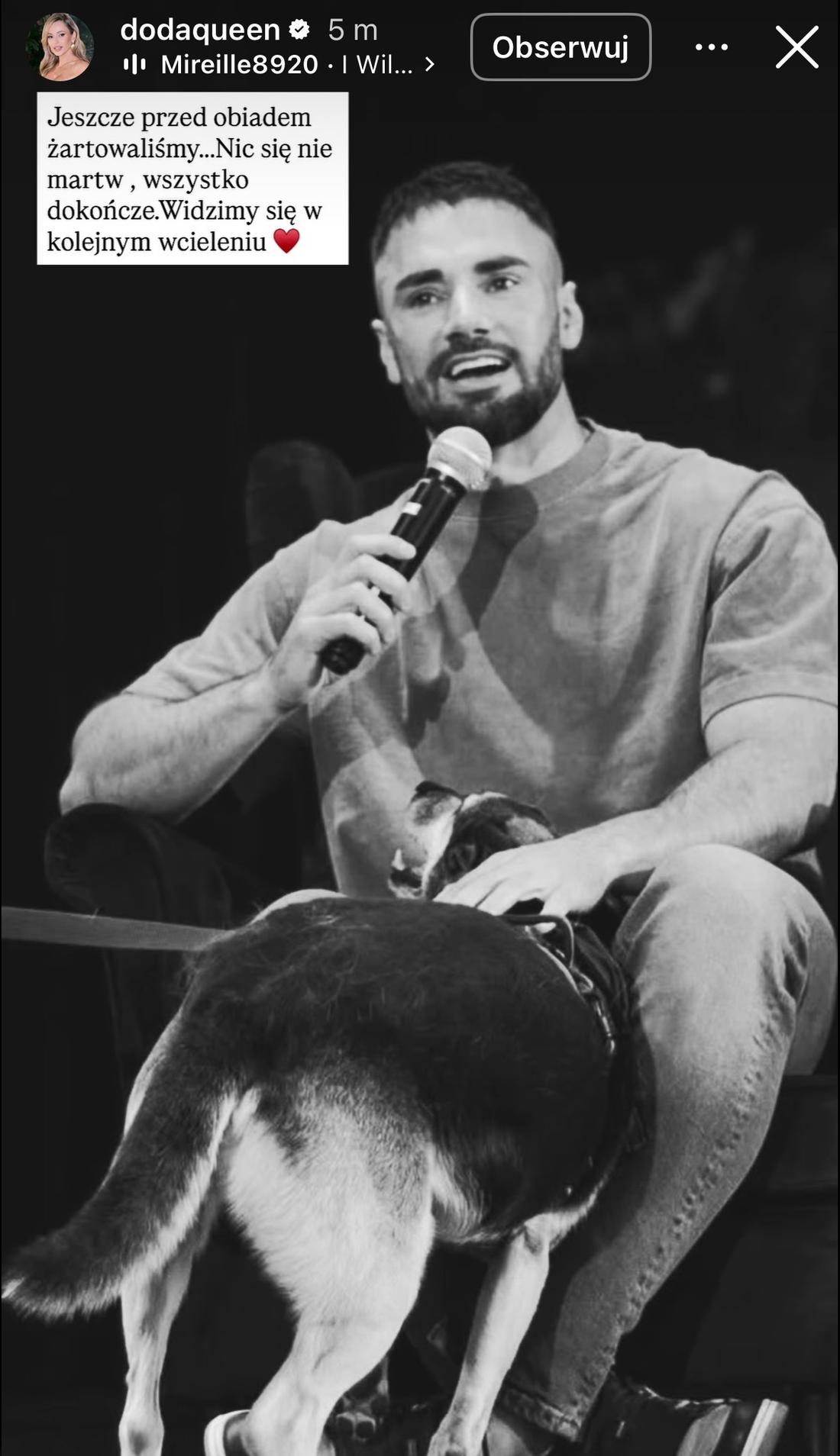 Doda żegna Łukasza Litewkę, fot. Instagram