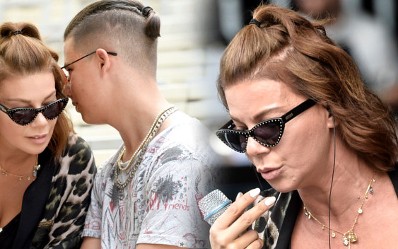 Edyta Górniak na próbie w Opolu z synem Allanem