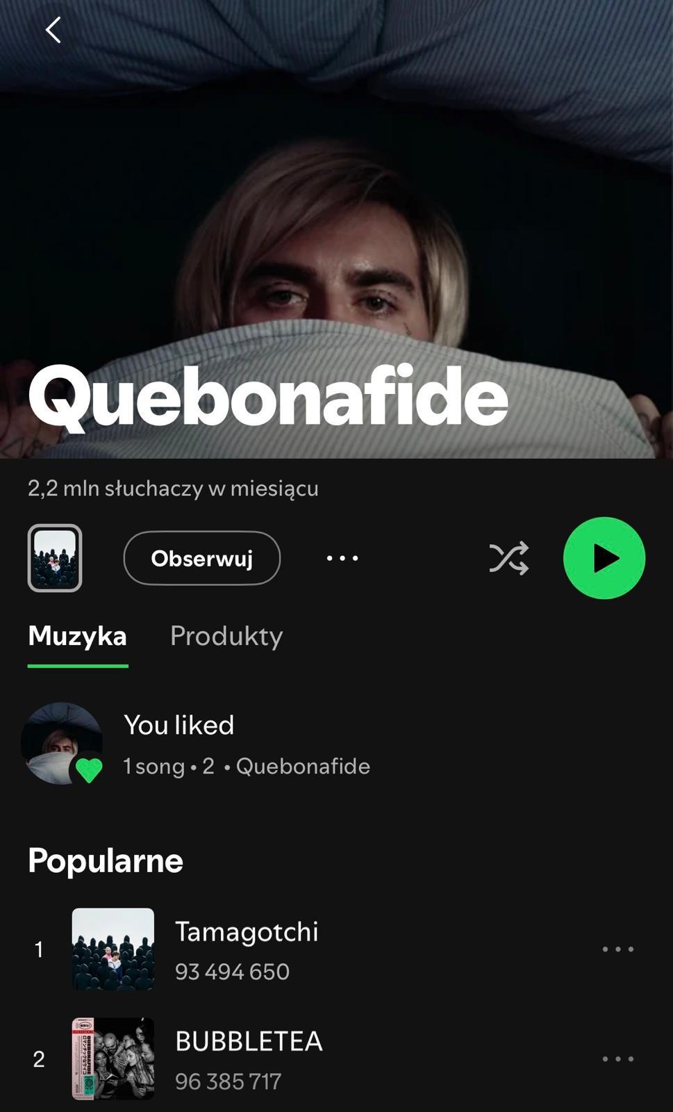 Quebonafide, fot. Spotify.