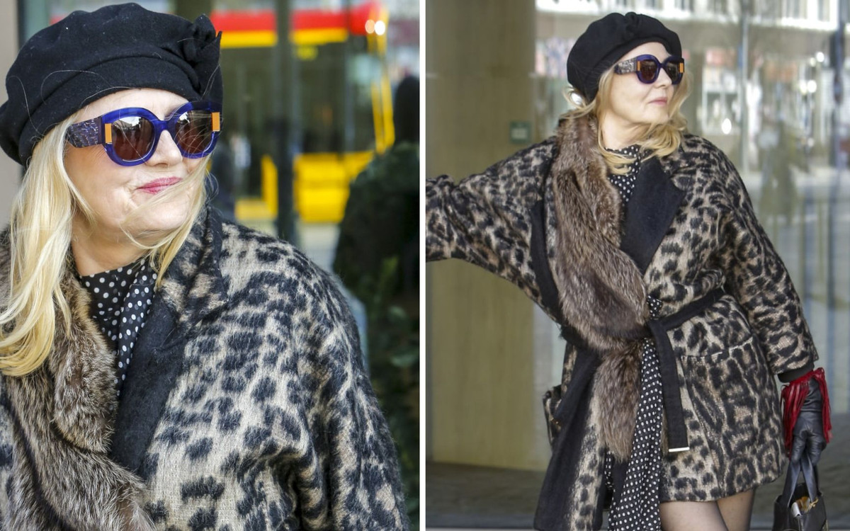 Grażyna Szapołowska w panterkowym futrze mknie do “DDTVN”! Zachwyciła wyeksponowanymi nogami (FOTO)