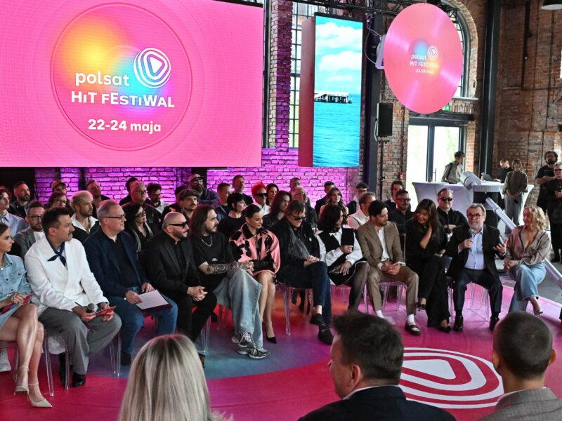 Tłumy gwiazd na konferencji Polsat Hit Festiwal 2026, fot. KAPiF