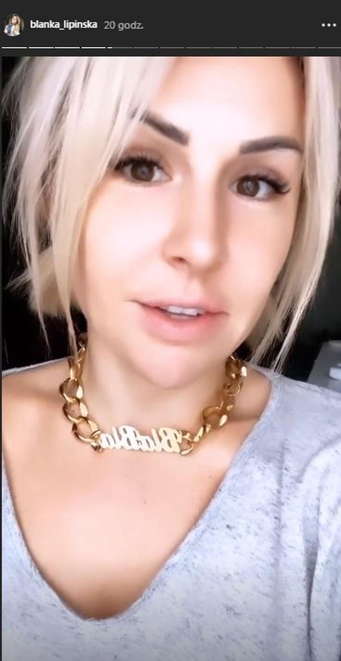 Tak dziś wygląda Blanka Lipińska, fot. InstaStory Blanki Lipińskiej