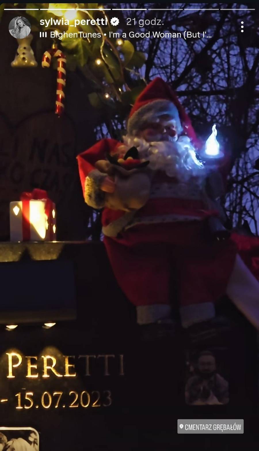 Sylwia Peretti odwiedziła grób syna, fot. Instagram