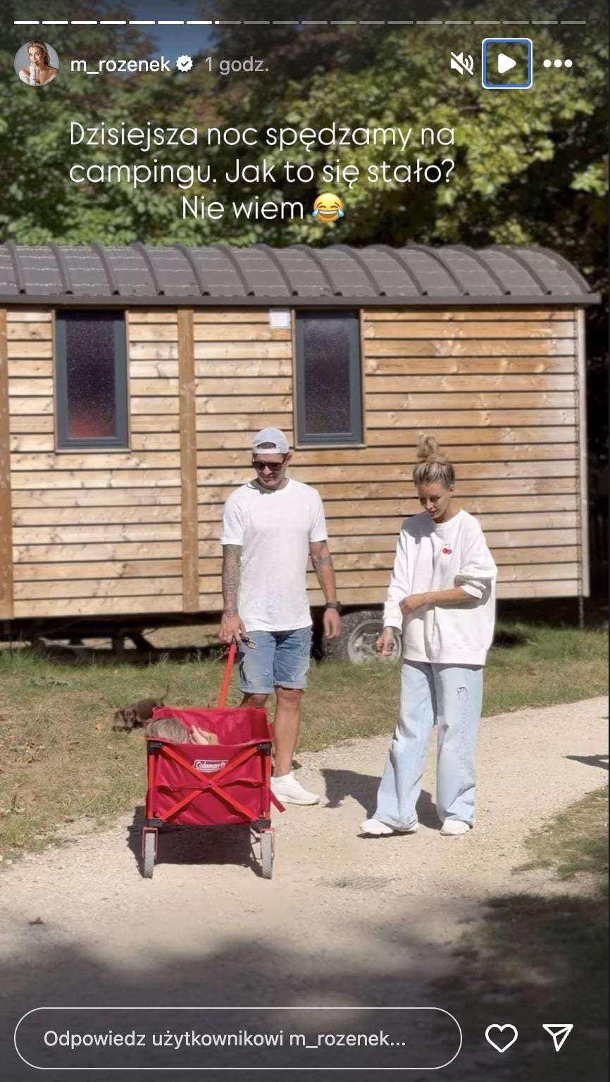 Zmęczona Małgorzata Rozenek nadaje z PARYSKIEGO kempingu z rodziną! “Nie są to luksusowe warunki” (FOTO)